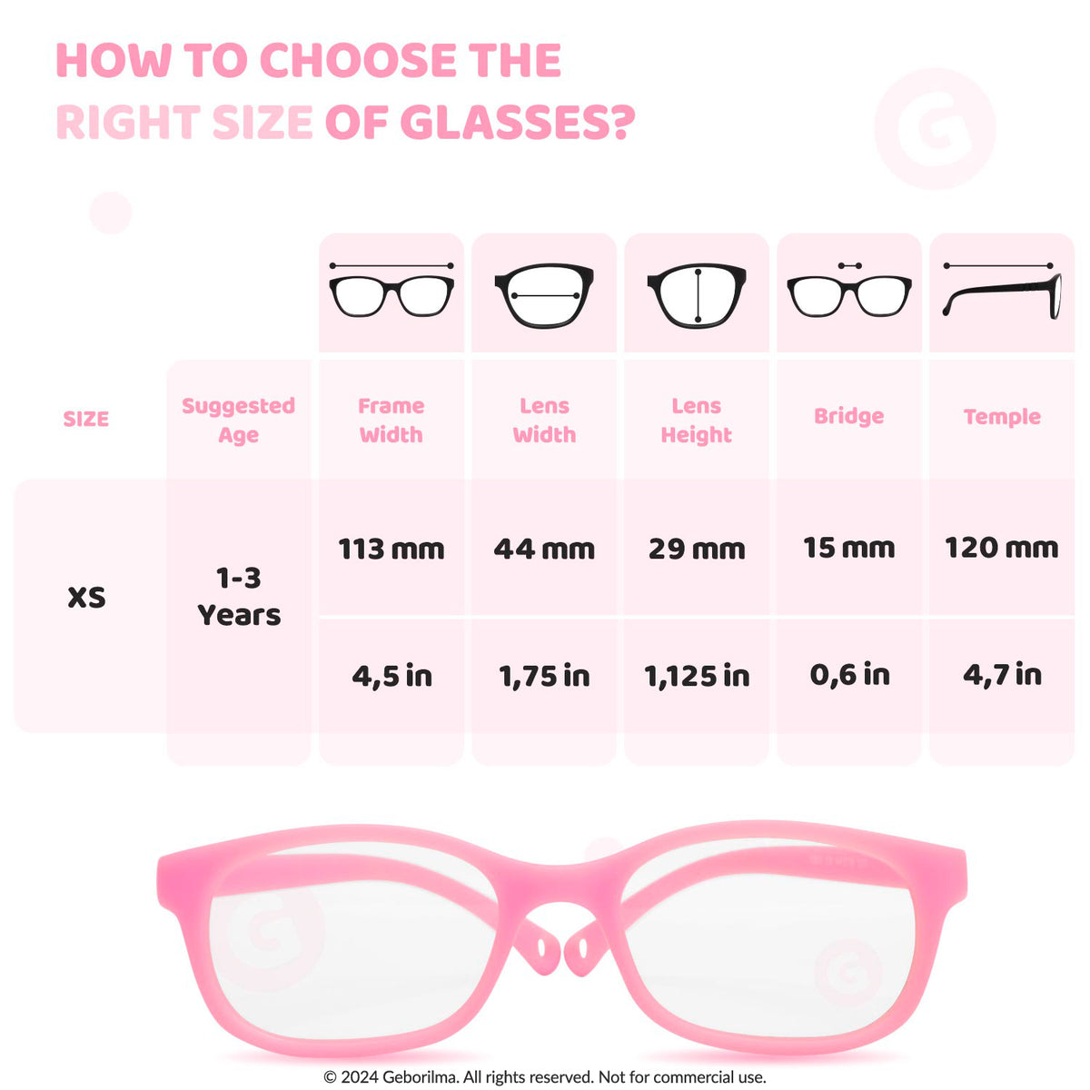 Kids Glasses Optical Frames 44-15-120 1203 Light Pink