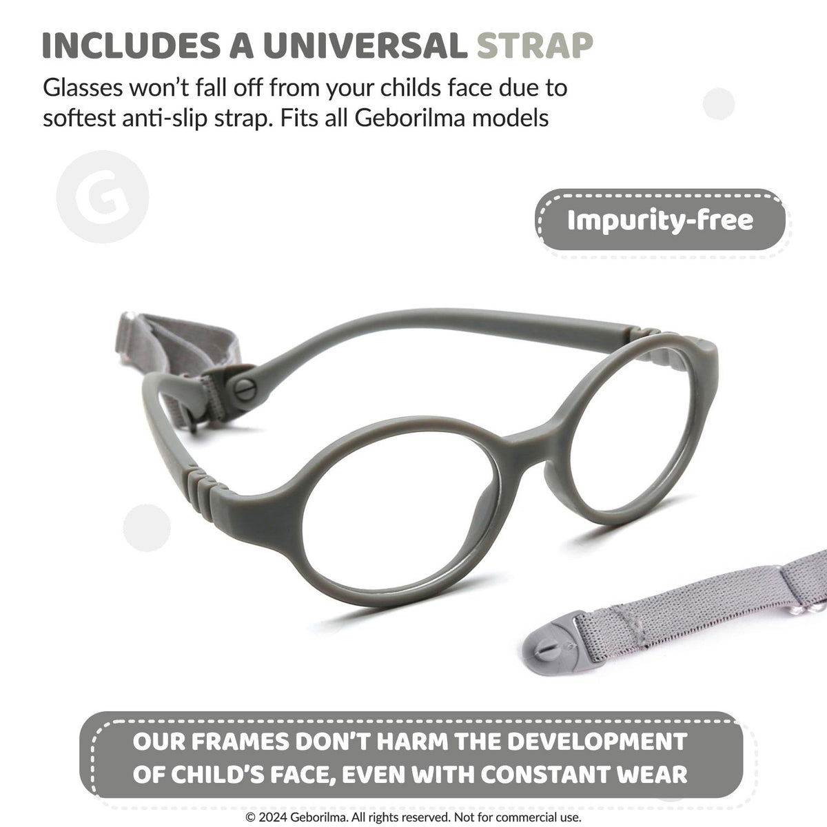 Kids Glasses Optical Frames 38-14-120 1151 Gray