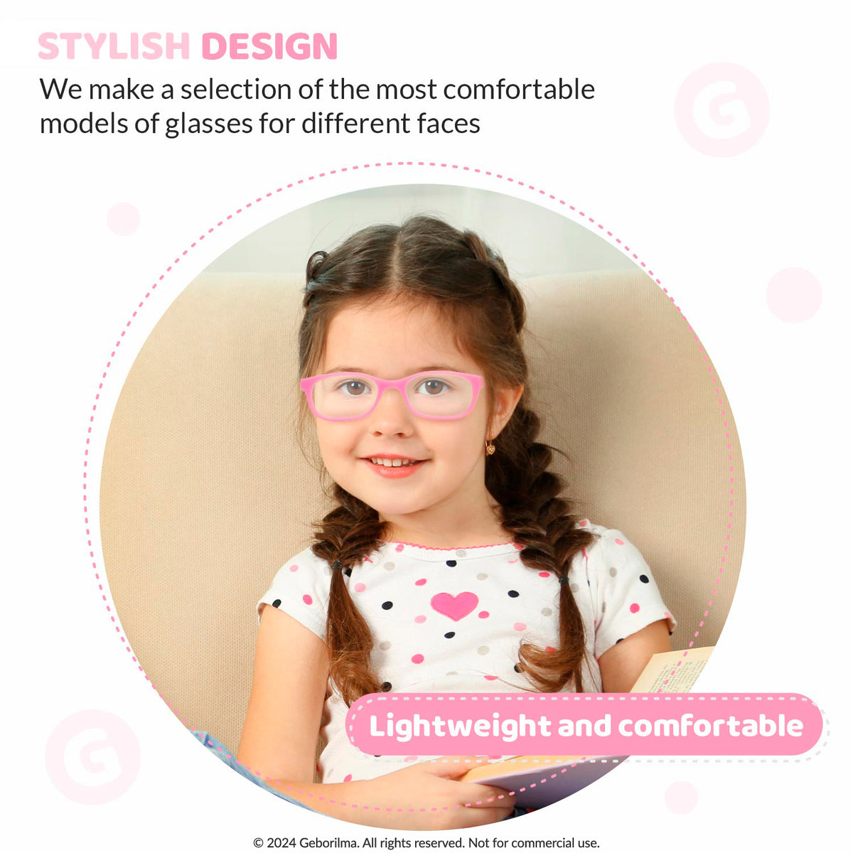 Kids Glasses Optical Frames 44-15-120 1203 Light Pink